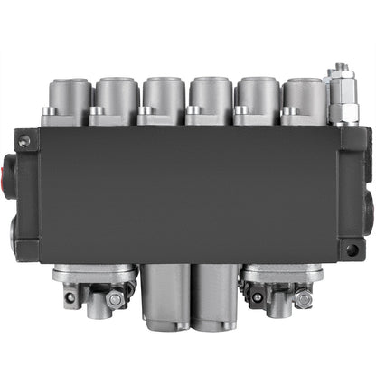 Hydraulisk riktningsventil, 6-spolar Hydraulisk Spool-ventil, 11 GPM Hydraulisk Lastarventil, 4500 PSI Riktningsventil, Hydraulventiler och Reglage för traktorer Lastare Tankar