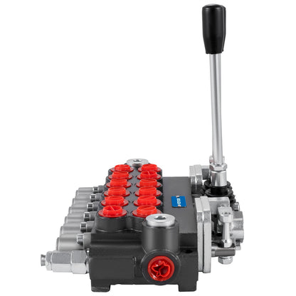 Hydraulisk riktningsventil, 6-spolar Hydraulisk Spool-ventil, 11 GPM Hydraulisk Lastarventil, 4500 PSI Riktningsventil, Hydraulventiler och Reglage för traktorer Lastare Tankar