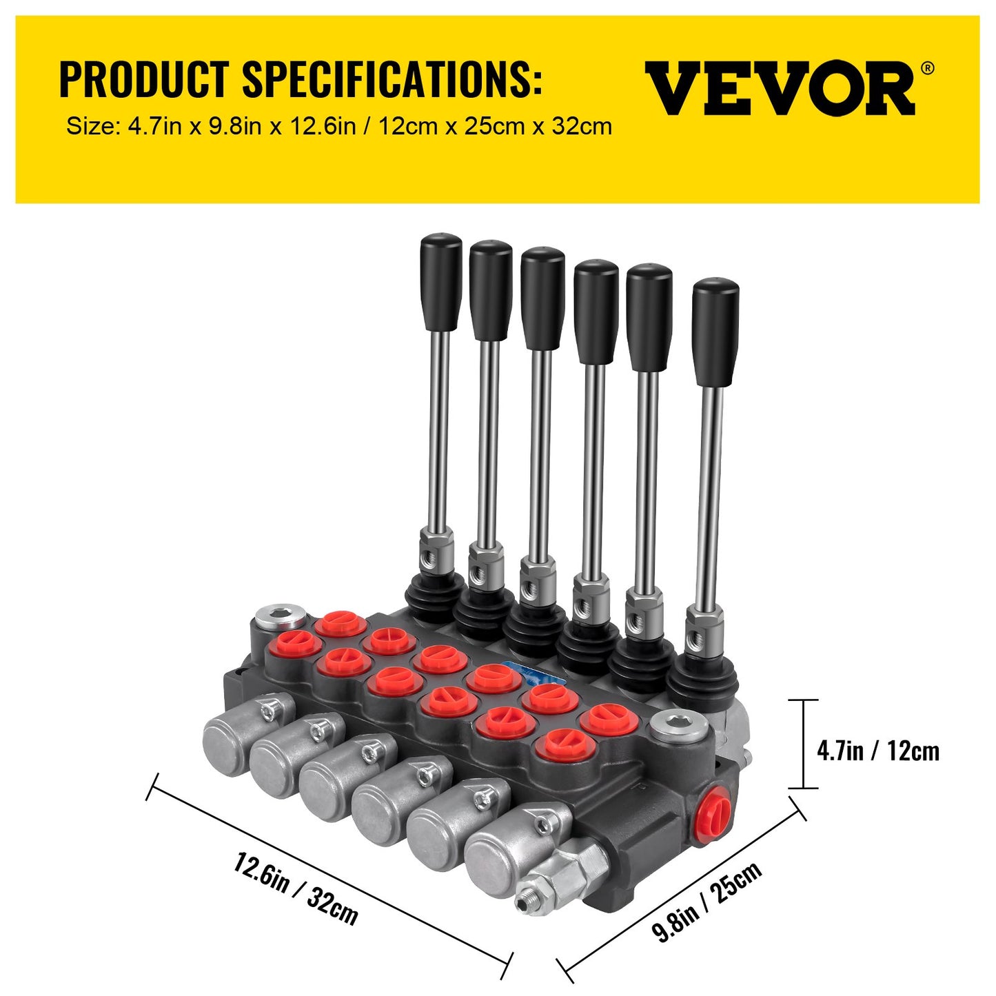 Hydraulic Directional Control Valve, 6 Spool Hydraulic Spool Valve, 11 GPM Hydraulic Loader Valve, 3600 PSI Directional Control Valve, Hydraulic Valves And Controls For Tractors Loaders Tanks