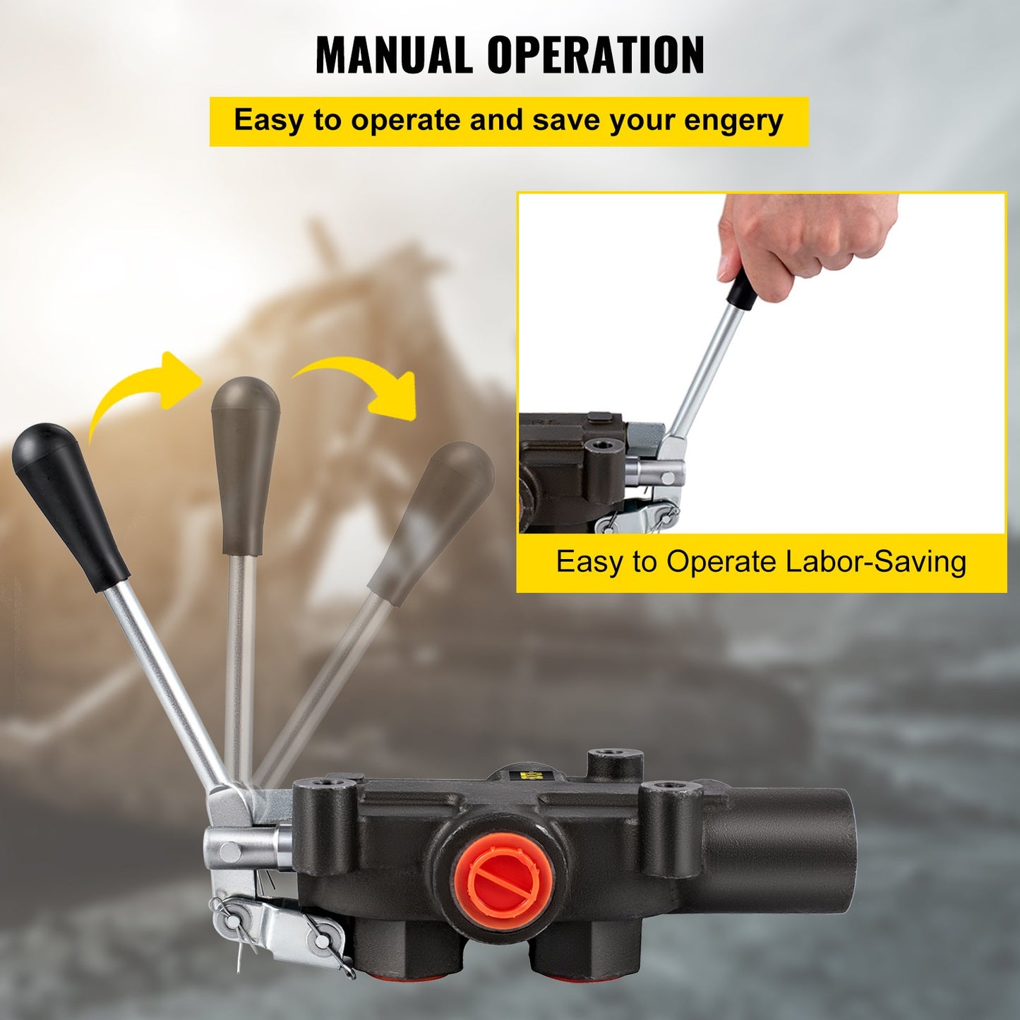 Hydraulisk riktningsstyrventil, 1 spole Hydraulisk spoleventil, 21 GPM hydraulisk lastventil, 3625 PSI riktningsstyrventil, hydraulventiler och kontroller för traktorer Lastare Tankar