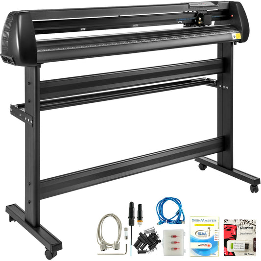 53" Vinyl Cutter Machine Basic Vinyl Plotter Cutter med Stand Plotter Justerbar Kraft Speed Sign Making