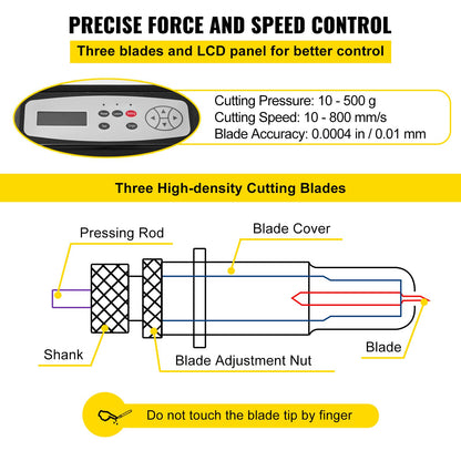 28 Zoll Vinyl-Schneidemaschine, Basic Vinyl Plotter Cutter mit Stand-Plotter, einstellbare Leistung, Geschwindigkeit, Schilderherstellung