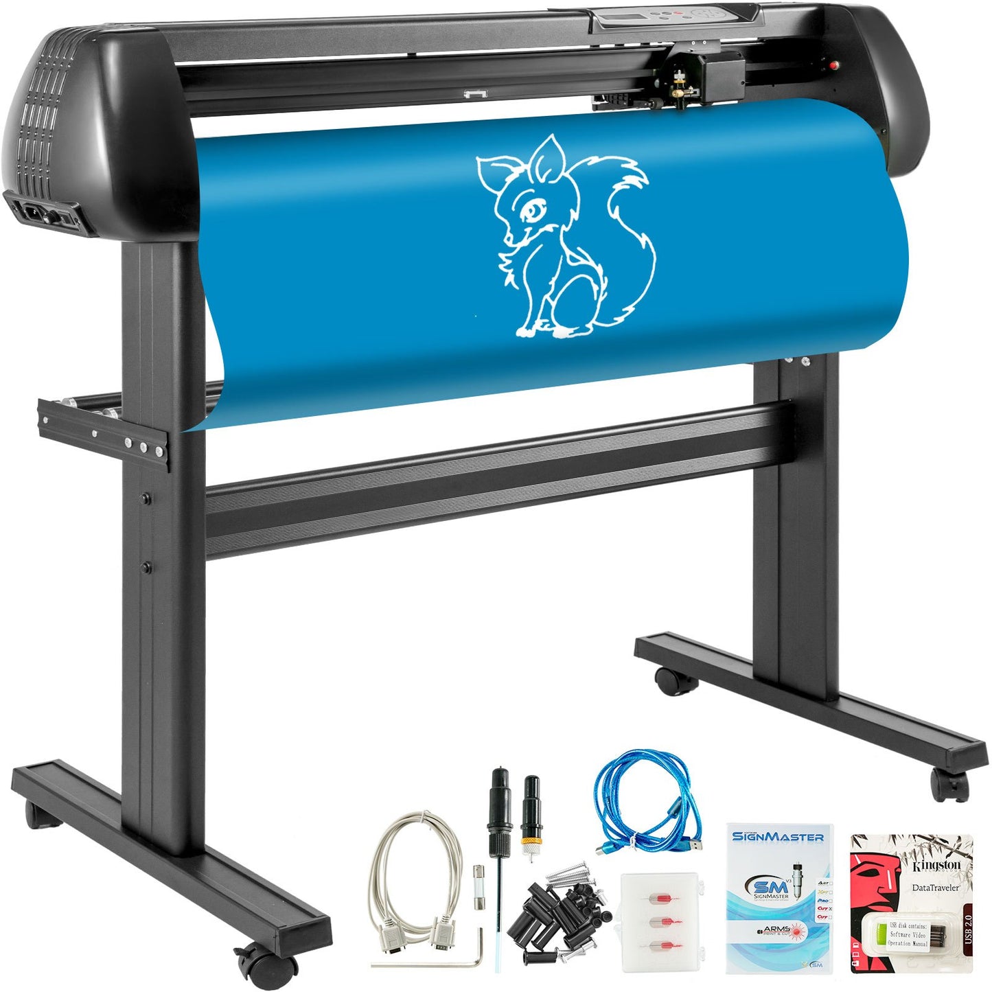 28 Zoll Vinyl-Schneidemaschine, Basic Vinyl Plotter Cutter mit Stand-Plotter, einstellbare Leistung, Geschwindigkeit, Schilderherstellung