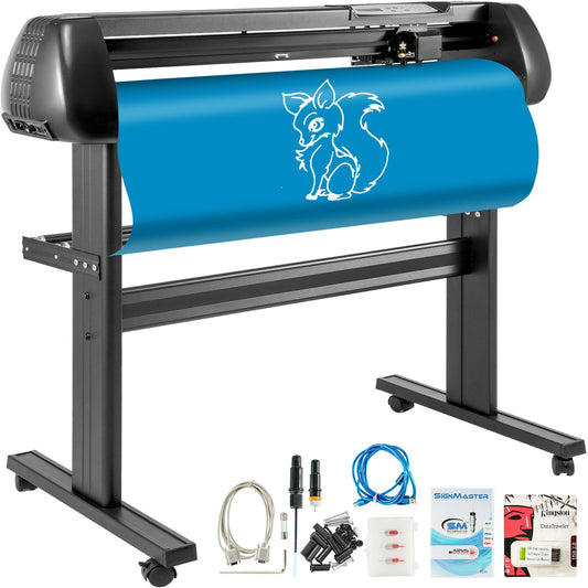 28 Zoll Vinyl-Schneidemaschine, Basic Vinyl Plotter Cutter mit Stand-Plotter, einstellbare Leistung, Geschwindigkeit, Schilderherstellung