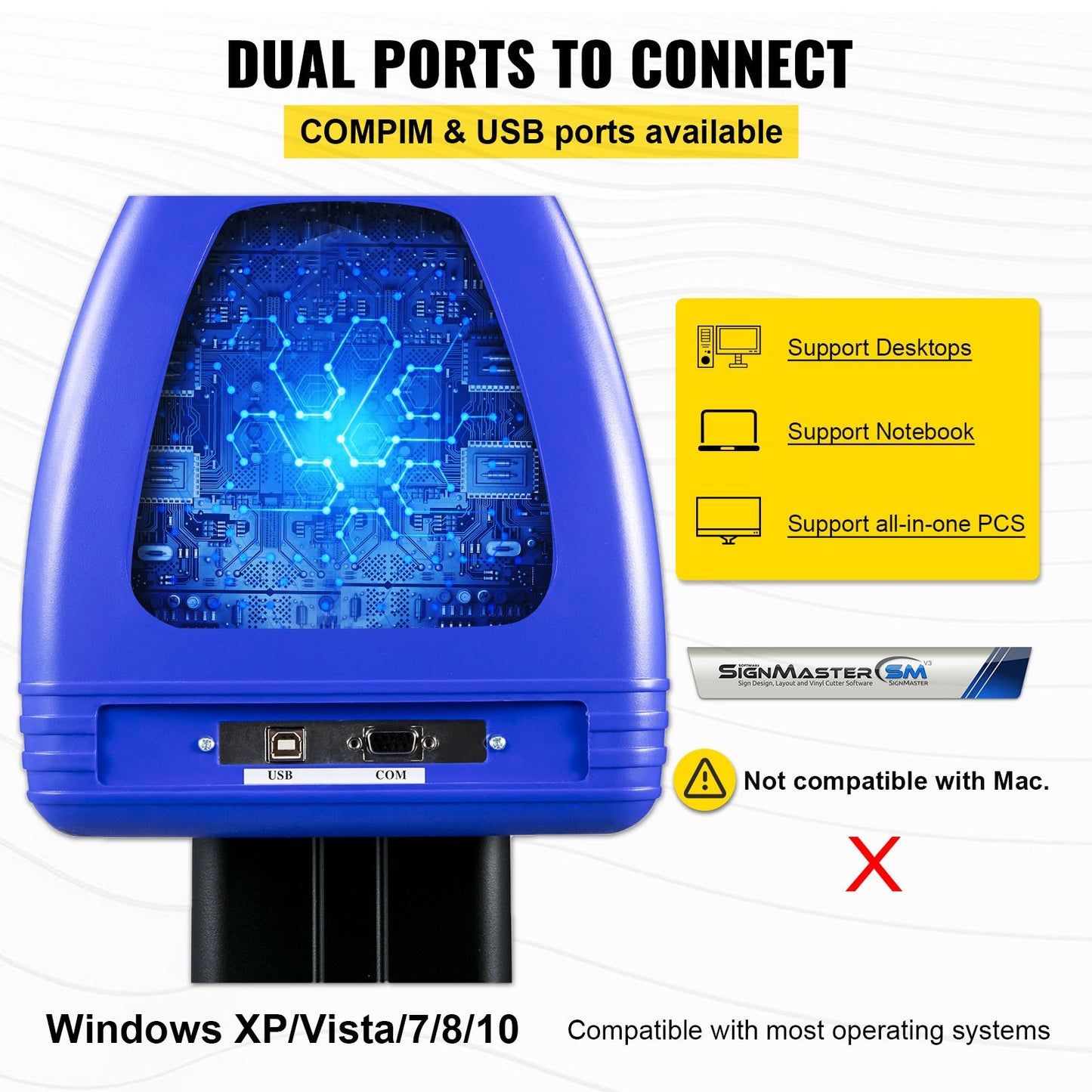 Vinyl Cutter, 28" Vinyl Cutter Machine with 20 Blades, Maximum Paper Feed 720mm Vinyl Plotter Cutter Machine with Sturdy Floor Stand Adjustable Force and Speed for Sign Making