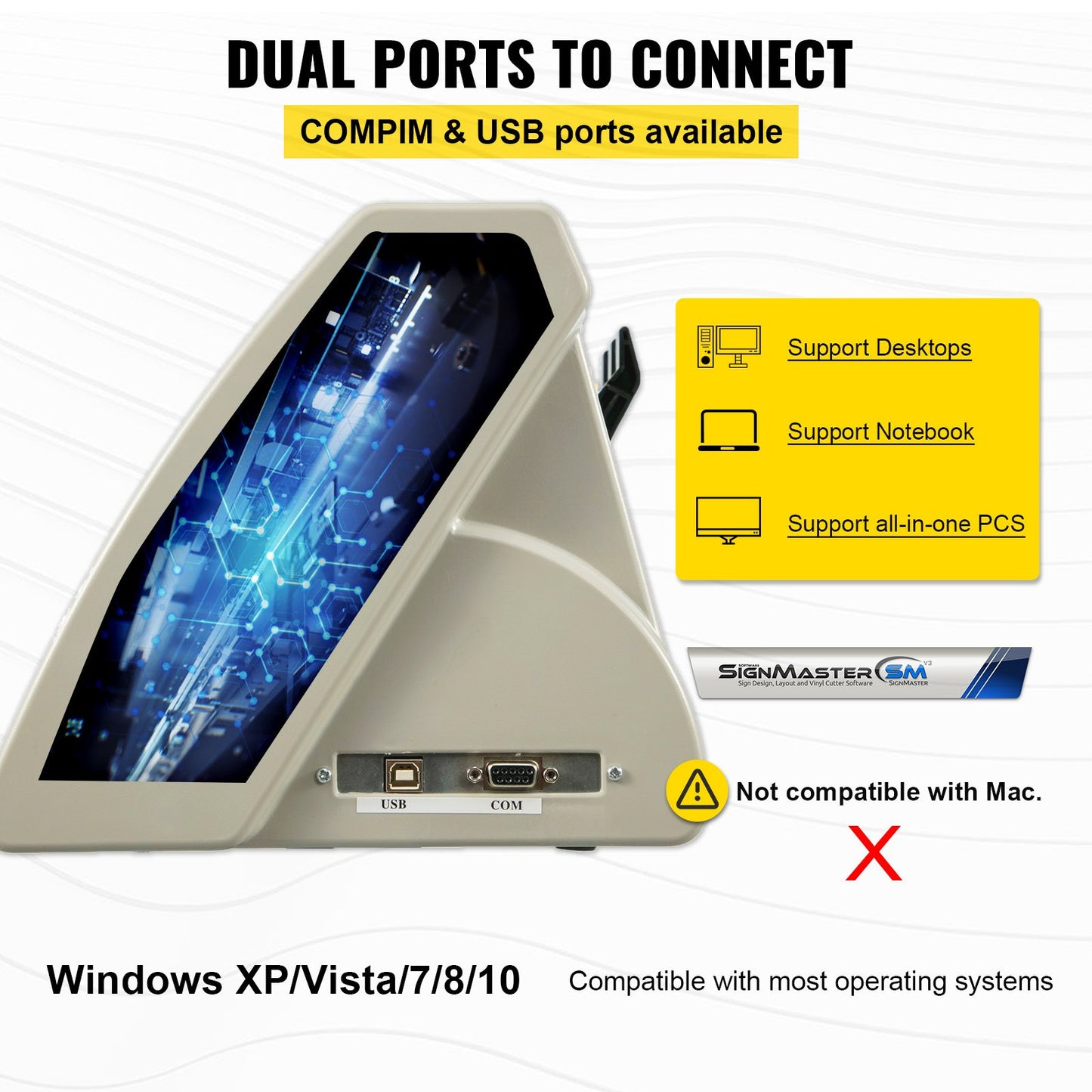 Vinylschneider, 28 Zoll Vinyl-Schneidemaschine, 720 mm Papierzufuhr, Vinyl-Plotter-Schneidemaschine mit stabilem Bodenständer zum Schneiden von Papier, Weiß