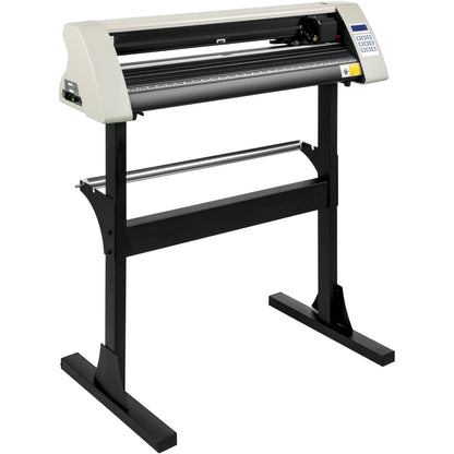 Vinylschneider, 28 Zoll Vinyl-Schneidemaschine, 720 mm Papierzufuhr, Vinyl-Plotter-Schneidemaschine mit stabilem Bodenständer zum Schneiden von Papier, Weiß