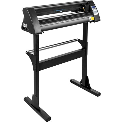 Vinyl Cutter 28 Inch Vinyl Cutter Machine 720mm Paper Feed Vinyl Plotter Cutter Machine with Sturdy Floor Stand for Cutting Paper Black