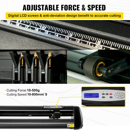34" Vinylschneider/Plotter Schilderschneidemaschine Software 3 Klingen LCD-Bildschirm