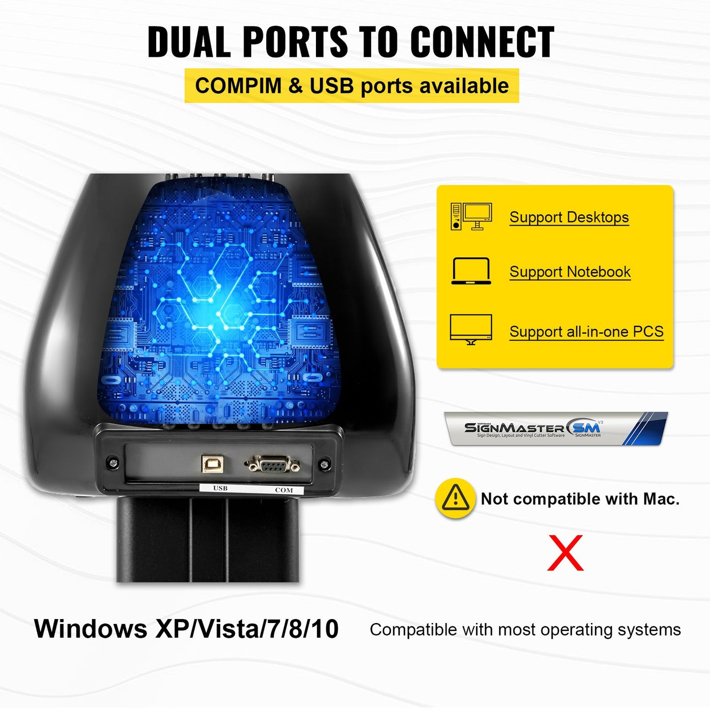 34" Vinylschneider/Plotter Schilderschneidemaschine Software 3 Klingen LCD-Bildschirm