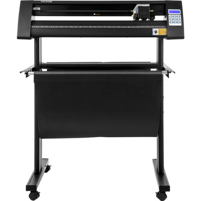 Vinyl cutter, 720mm vinyl plotter, LED screen plotter cutter, semi-automatic built-in optical eye, compatible with SignCut software for Mac and Windows systems with stand