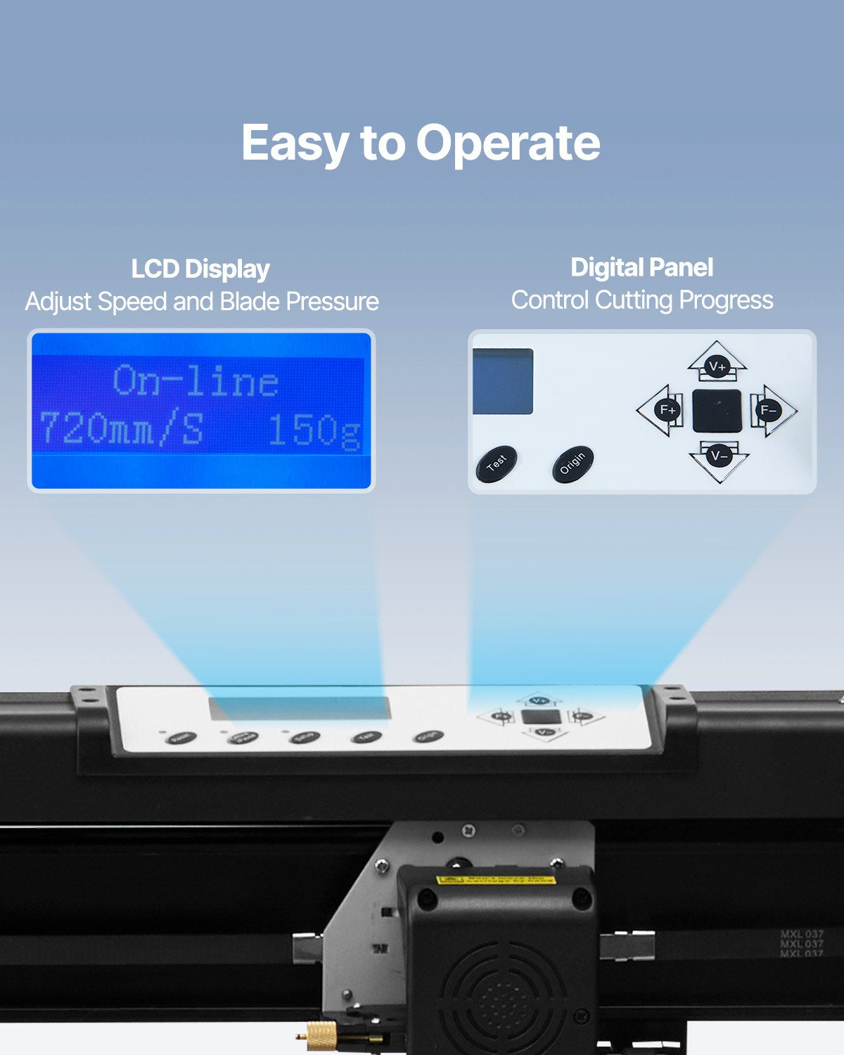 Vinyl Cutter Machine, 28inch Vinyl Plotter, LCD Display Plotter Cutter, Adjustable Double-Spring Pinch Rollers Sign Cutting Plotter, Plotter with Signmaster Software for Design and Cut