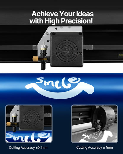 Vinyl Cutter Machine, 28inch Vinyl Plotter, LCD Display Plotter Cutter, Adjustable Double-Spring Pinch Rollers Sign Cutting Plotter, Plotter with Signmaster Software for Design and Cut