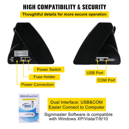 Vinylskärare, 375 mm vinylplotter, LED-skärmplotterskärare, halvautomatisk inbyggt optiskt öga för exakt styrning, kompatibel med SignMaster-programvaran för Windows System Desktop Design