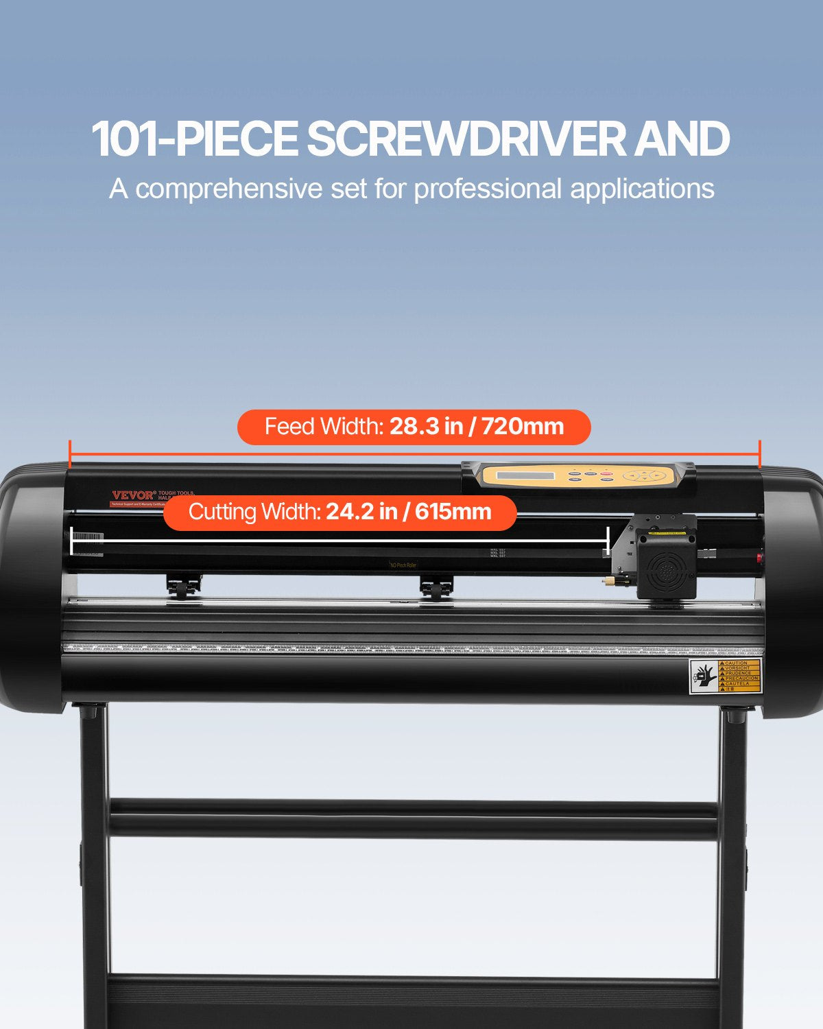 Vinyl Cutter Machine, Upgraded 28 Inch Paper Feed Cutting Plotter Bundle, Adjustable Force & Speed Vinyl Printer with Powerful Stepper Motors, Signmaster Software Compatible with Windows System