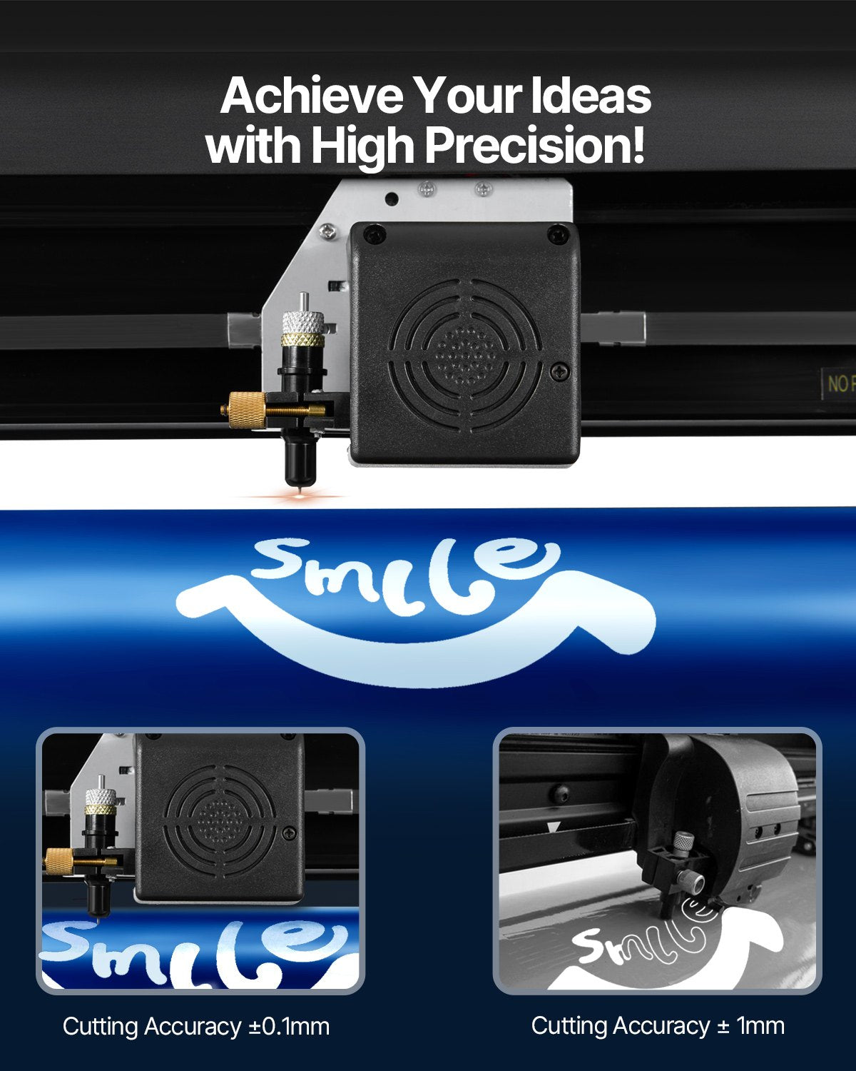 Vinyl Cutter Machine, Upgraded 28 Inch Paper Feed Cutting Plotter Bundle, Adjustable Force & Speed Vinyl Printer with Powerful Stepper Motors, Signmaster Software Compatible with Windows System