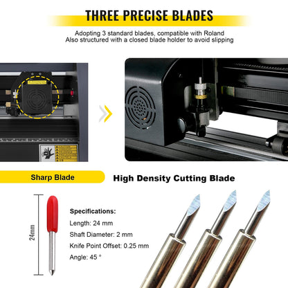 Vinyl cutting machine, 375mm vinyl printer, maximum paper feed 14 inch plotter printer with adjustable force and speed Vinyl cutting machine for sign making Vinyl plotter cutting machine