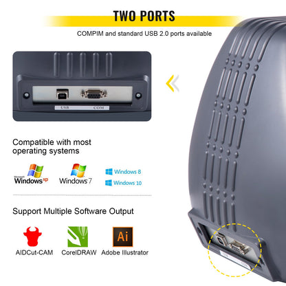 Vinyl cutting machine, 375mm vinyl printer, maximum paper feed 14 inch plotter printer with adjustable force and speed Vinyl cutting machine for sign making Vinyl plotter cutting machine