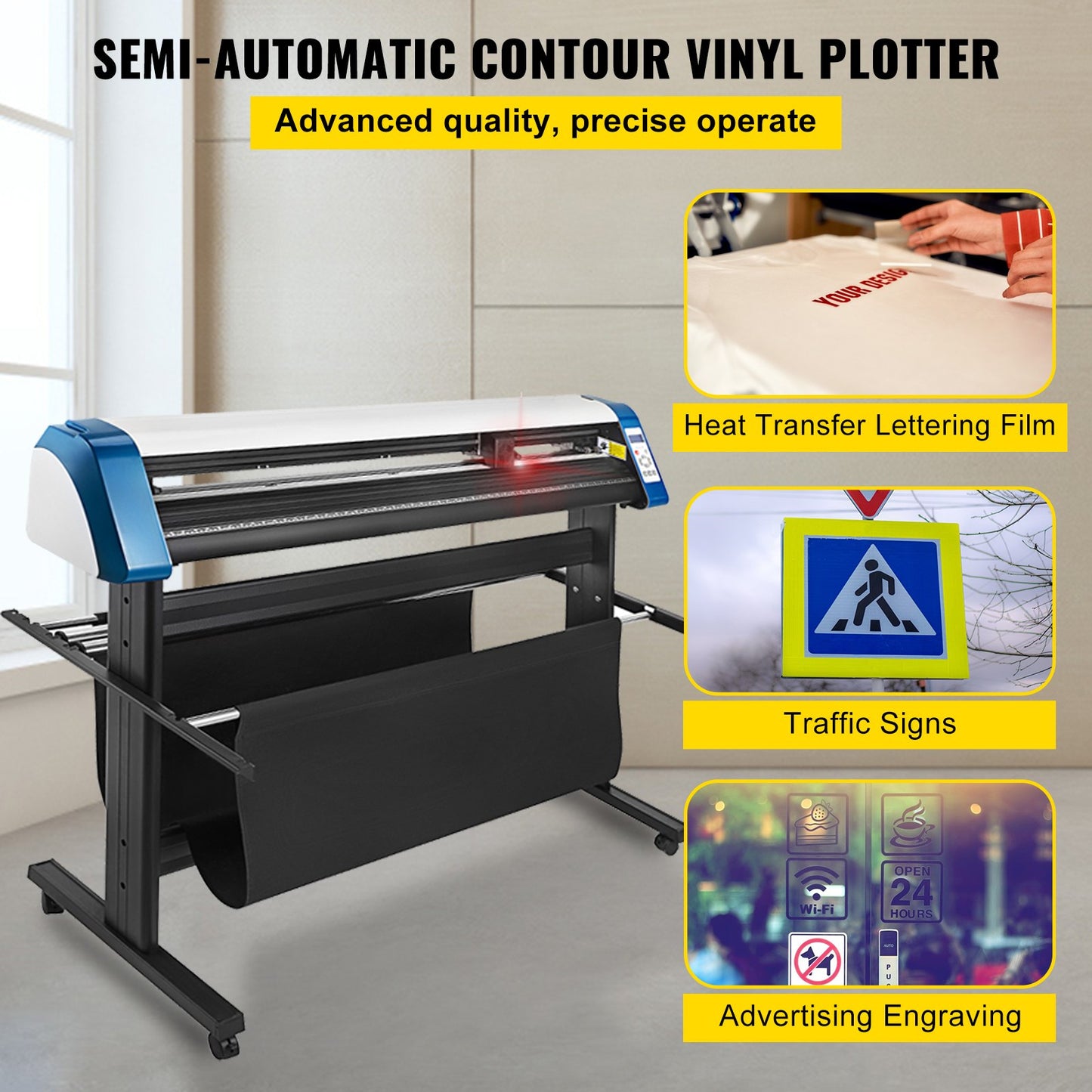 53-Zoll-halbautomatischer Kontur-Vinyl-Schneideplotter Manuelle Positionierung