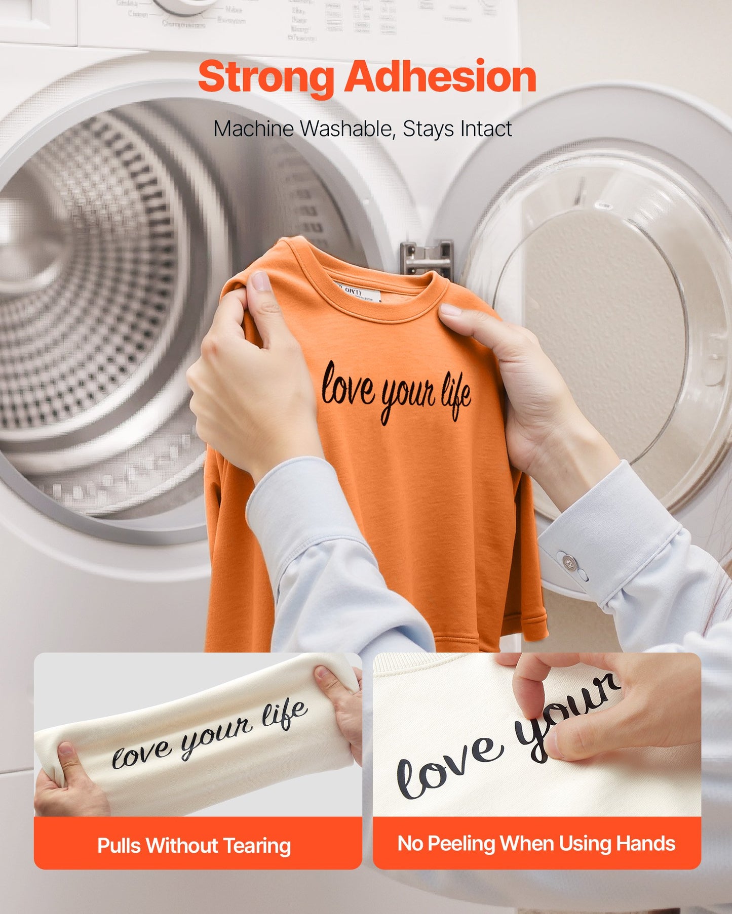 Heat Transfer Vinyl, 12 in x 25 ft, Glossy Black HTV Iron on Vinyl Roll, Easy to Cut and Weed, Strong Adhesion, Compatible with Cutting Machines, for Various Materials, T-shirts, Pillows, Hats