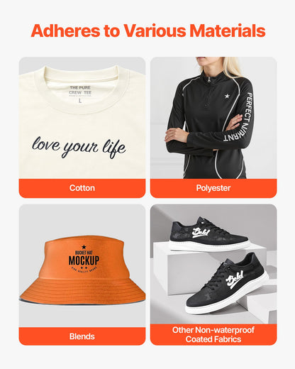 Heat Transfer Vinyl, 12 in x 25 ft, Glossy Black HTV Iron on Vinyl Roll, Easy to Cut and Weed, Strong Adhesion, Compatible with Cutting Machines, for Various Materials, T-shirts, Pillows, Hats