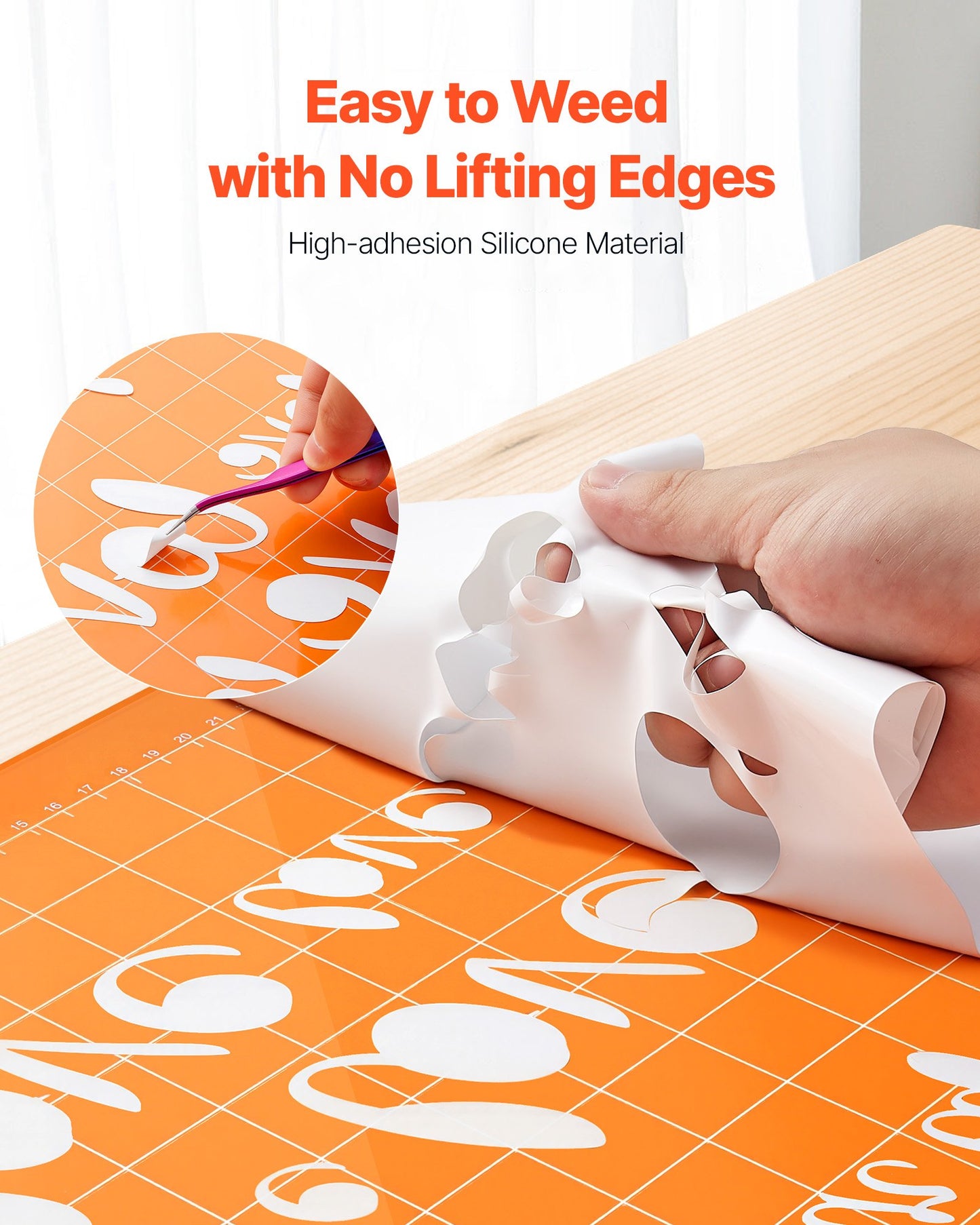 Heat Transfer Vinyl, 12 in x 50 ft, Glossy White HTV Iron on Vinyl Roll, Easy to Cut and Weed, Strong Adhesion, Compatible with Cutting Machines, for Various Materials, T-shirts, Pillows, Hats