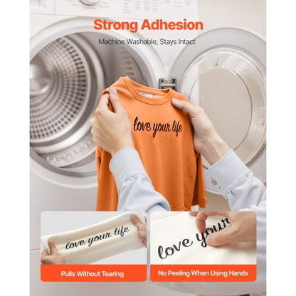 Värmeöverföringsvinyl HTV Strykvinylrulle 304,8 x 15240 mm Glansig svart |  EU