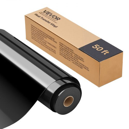 Värmeöverföringsvinyl HTV Strykvinylrulle 304,8 x 15240 mm Glansig svart |  EU