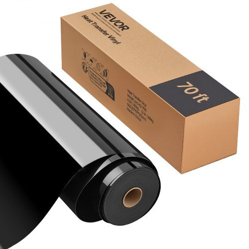 Värmeöverföringsvinyl HTV Strykvinylrulle 304,8 x 21336 mm Glansig svart |  EU