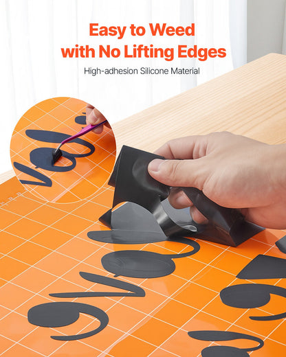 Heat Transfer Vinyl, 12 in x 70 ft, Glossy Black HTV Iron on Vinyl Roll, Easy to Cut and Weed, Strong Adhesion, Compatible with Cutting Machines, for Various Materials, T-shirts, Pillows, Hats