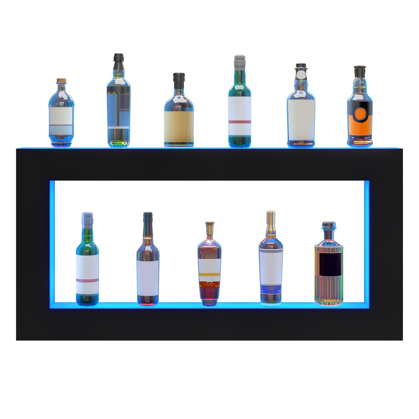 LED-upplyst spritflaska Display Bar Hylla RF & App Control 48 tum