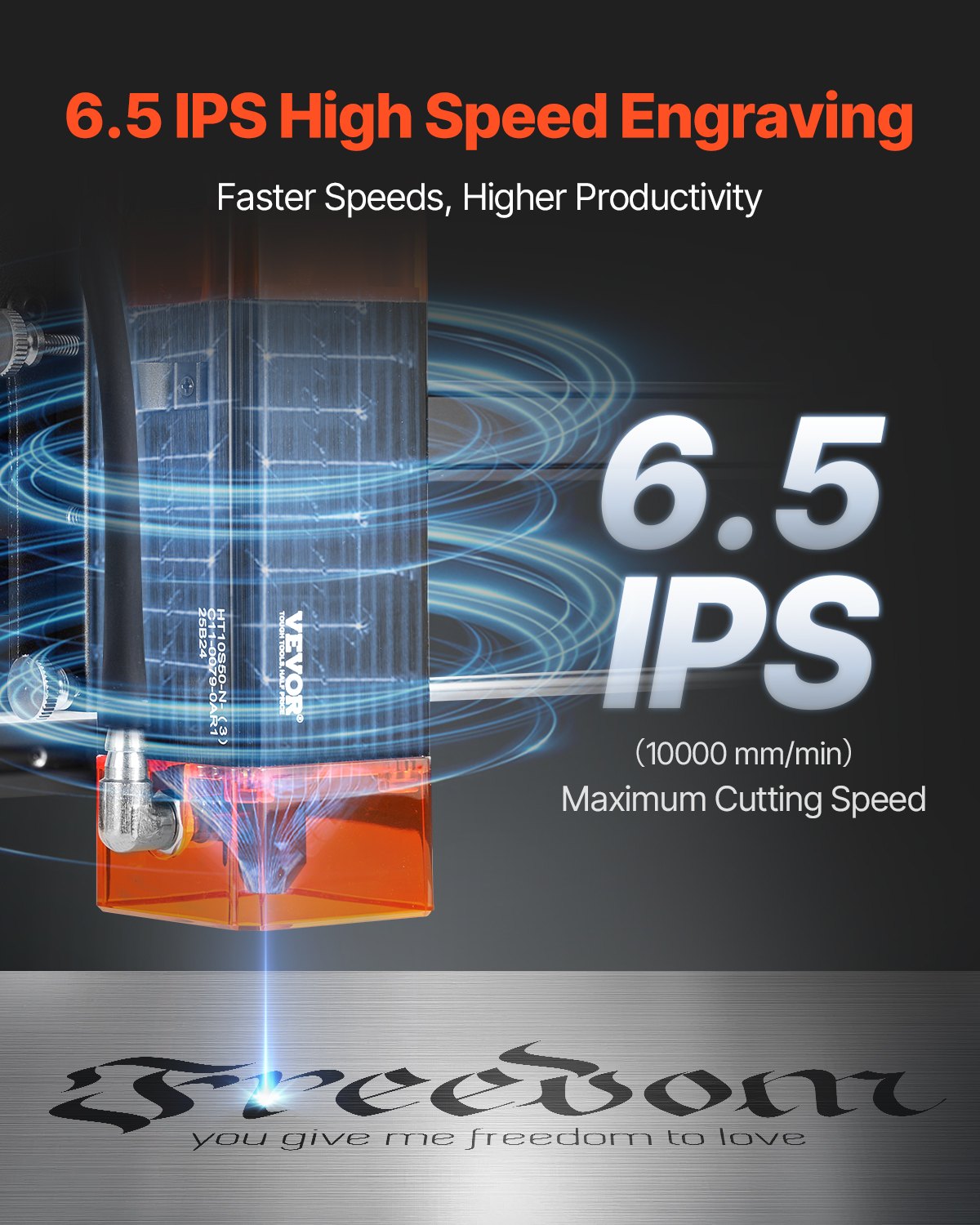 Laser Engraver, 10W Output, Laser Engraving Cutter Machine, 14.9 x 15.7 in/38 x 40 cm Working Area, 10000 mm/min Movement Speed, Compressed Spot with Eye Protection, for Wood, Certain Metal