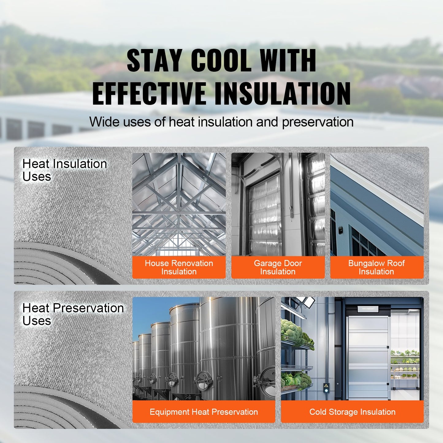 Double Reflective Insulation Roll Foam Core Radiant Barrier 48 inch x 25 foot