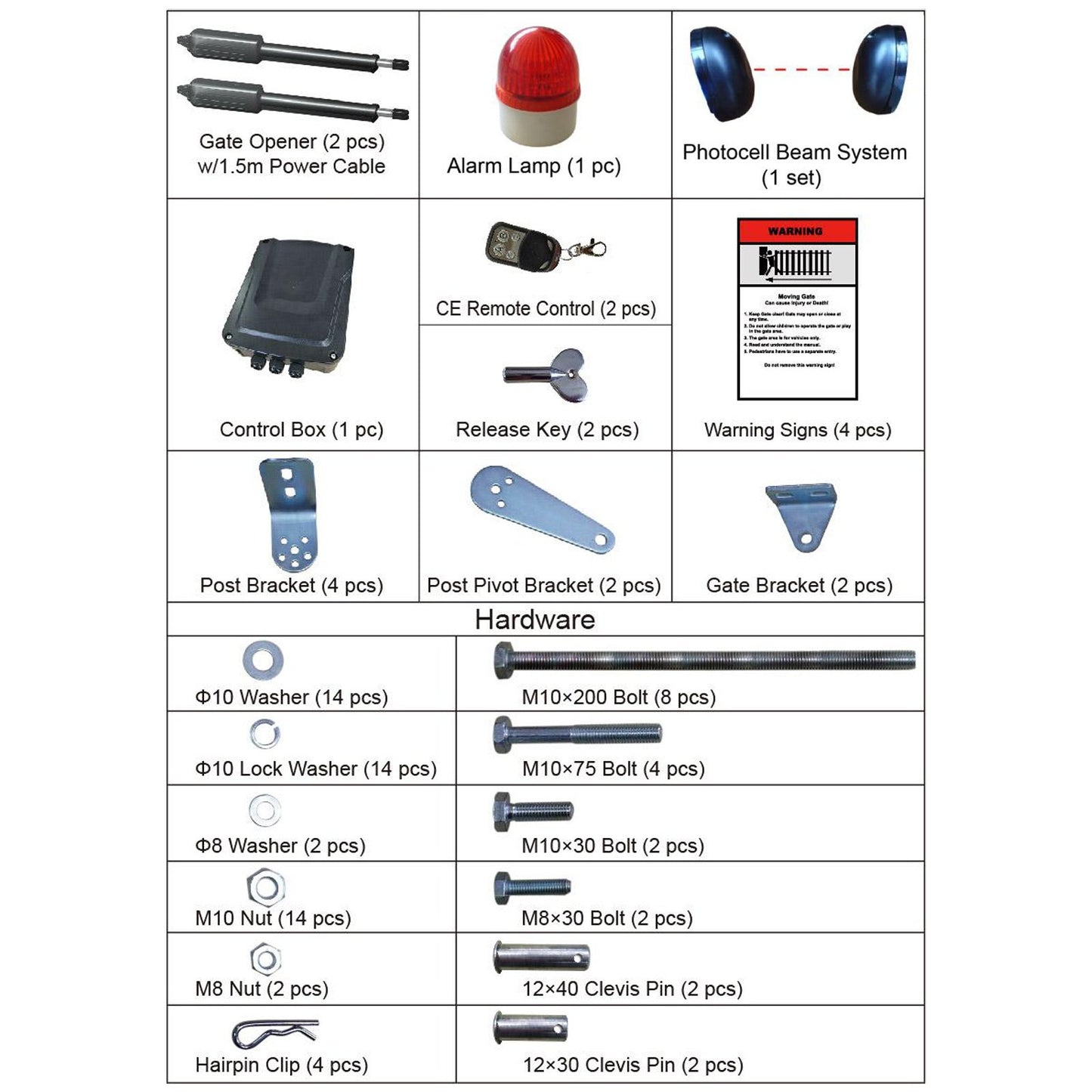 Doppel-Swenktoröffner Garagentorantrieb Antrieb 300kg 2.74m
