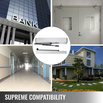 Automatic Door Opener 110-240V, Handicap Door Opener 22 Lbs, 50 W Swing Door Opener, Automatic Swing Door Opener, 120 Degrees Adjustable Aluminum Alloy and Stainless Steel Electric Door Opener