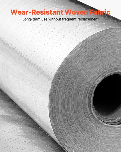 Double Reflective Insulation Roll, Perforated Woven Fabric Radiant Barrier, 0.15mm 48 in x 125 ft, Double-Sided Aluminum Foil Heat Reflective Shield, Thermal Insulation Roll for Window RV Roof