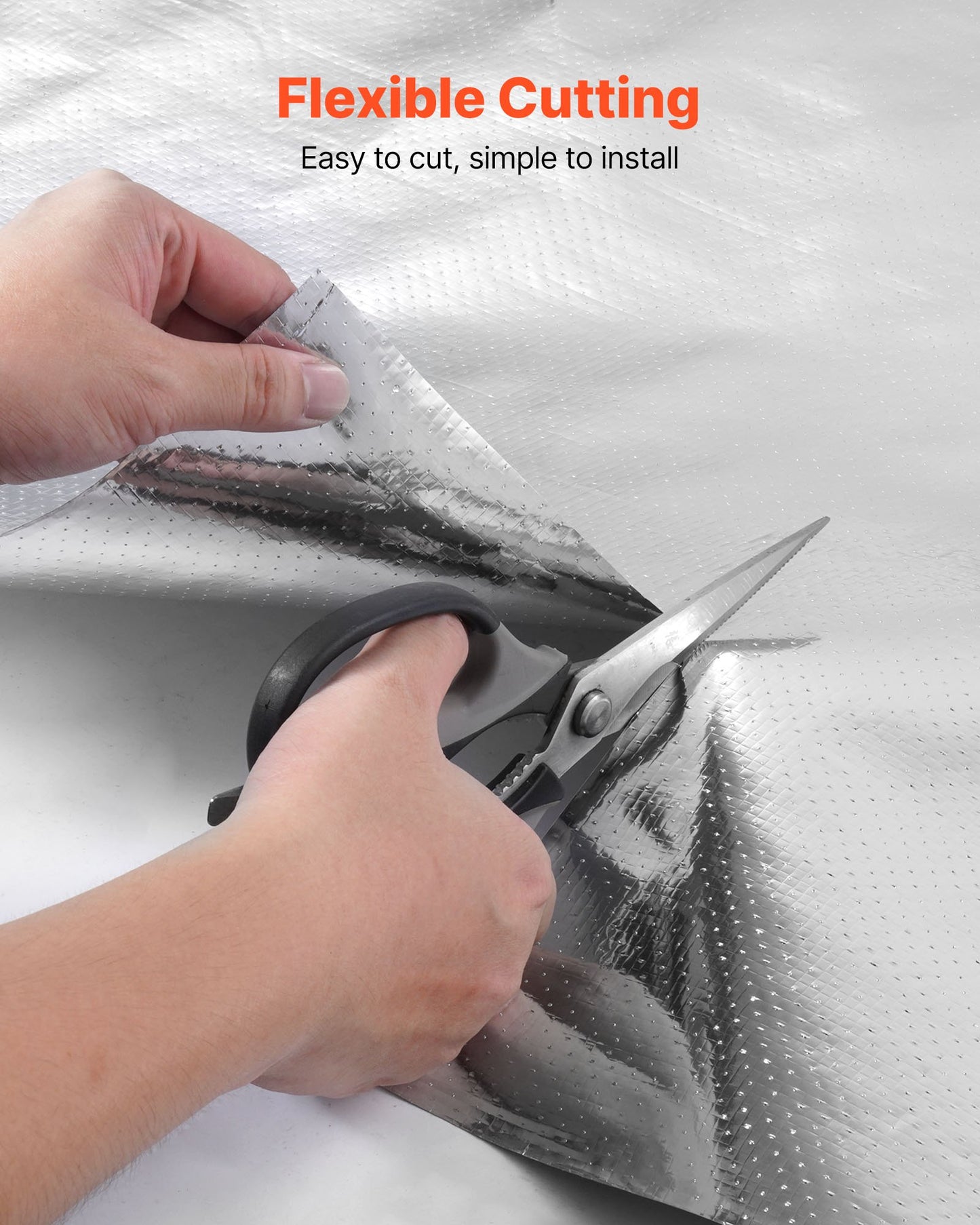 Double Reflective Insulation Roll, Perforated Woven Fabric Radiant Barrier, 0.15mm 48 in x 125 ft, Double-Sided Aluminum Foil Heat Reflective Shield, Thermal Insulation Roll for Window RV Roof