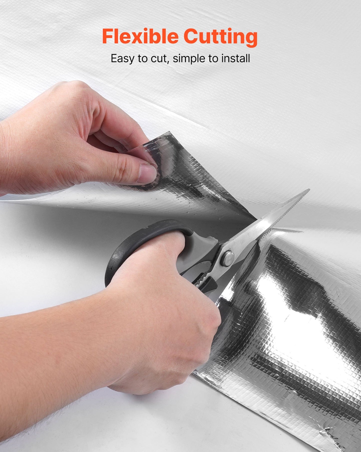 Double Reflective Insulation Roll, Non-Perforated Woven Fabric Radiant Barrier, 0.15mm 48 in x 125 ft, Double-Sided Aluminum Foil Heat Reflective Shield, Thermal Insulation Roll for Window Roofs