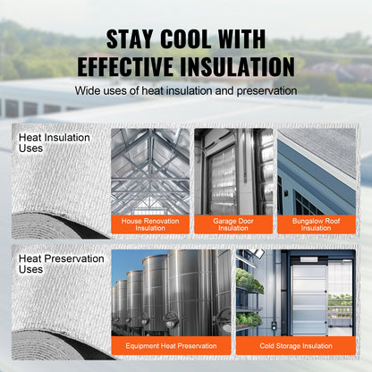 Dubbelreflekterande isoleringsrulle Skumkärna Radiant Barrier 48 tum x 25 fot