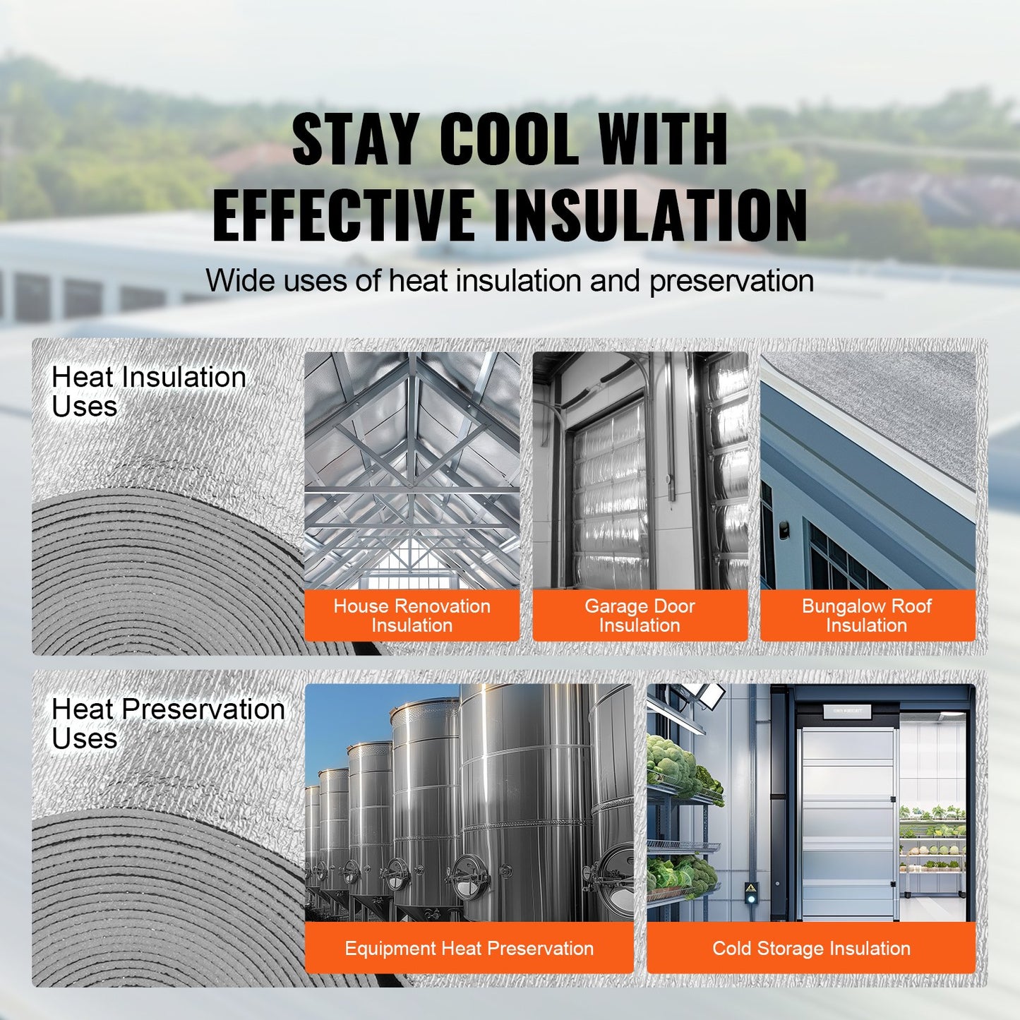 Dubbelreflekterande isoleringsrulle Skumkärna Radiant Barrier 48 tum x 50 fot