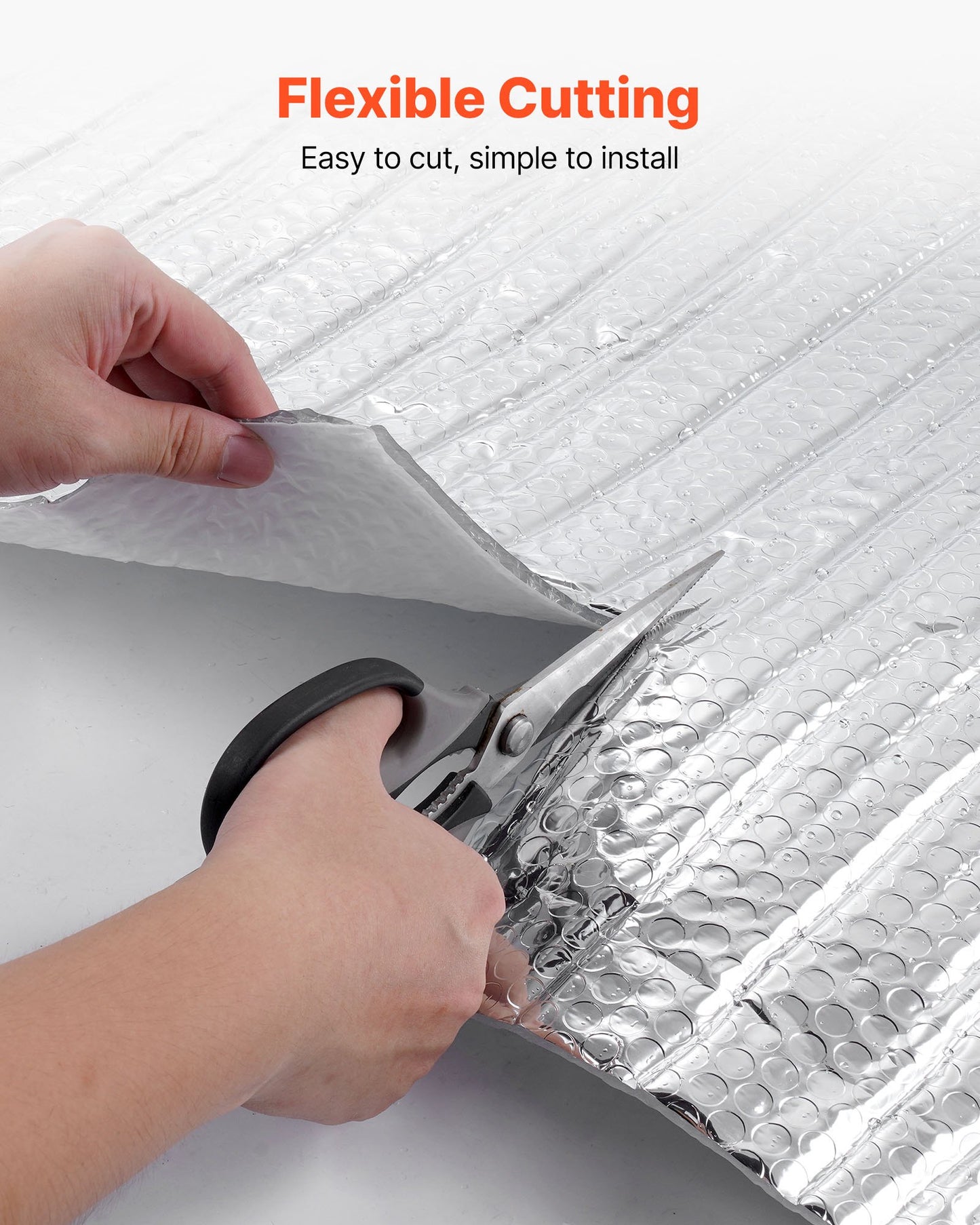 Double Reflective Insulation Roll, Double-Sided Aluminum Foil Radiant Barrier, 6mm 48 in x 100 ft, Dual-Layer Air Bubble Heat Reflective Shield, Thermal Insulation Roll for Garage Door Window RV Roofs
