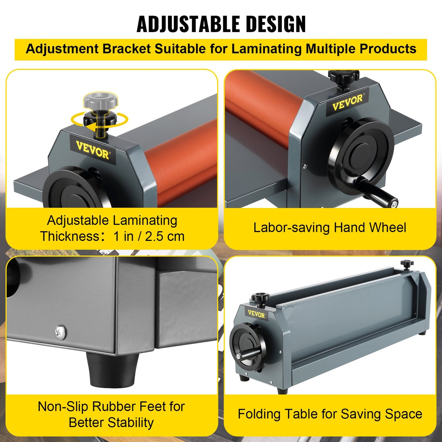 39" 1000MM Manueller Kaltroll-Laminator Vinyl-Fotofilm-Montage-Laminiermaschine Kaltroll-Laminiermaschine