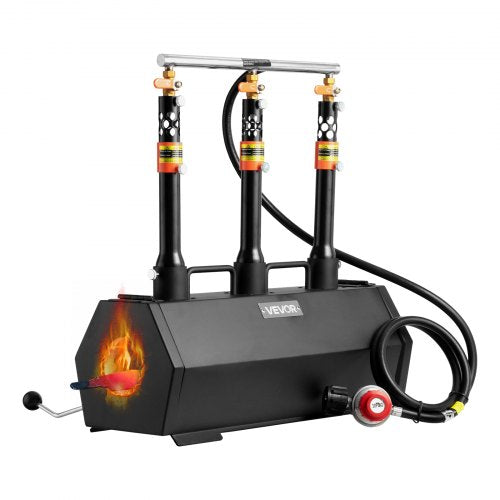 Portable Propane Forge, 3 Burners, 2600℉ Tool and Knife Making Blacksmithing Farrier Forge, Large Capacity Hexagon, Cold-Rolled Steel Gas Forging Tools and Equipment, Use for Metal Forging
