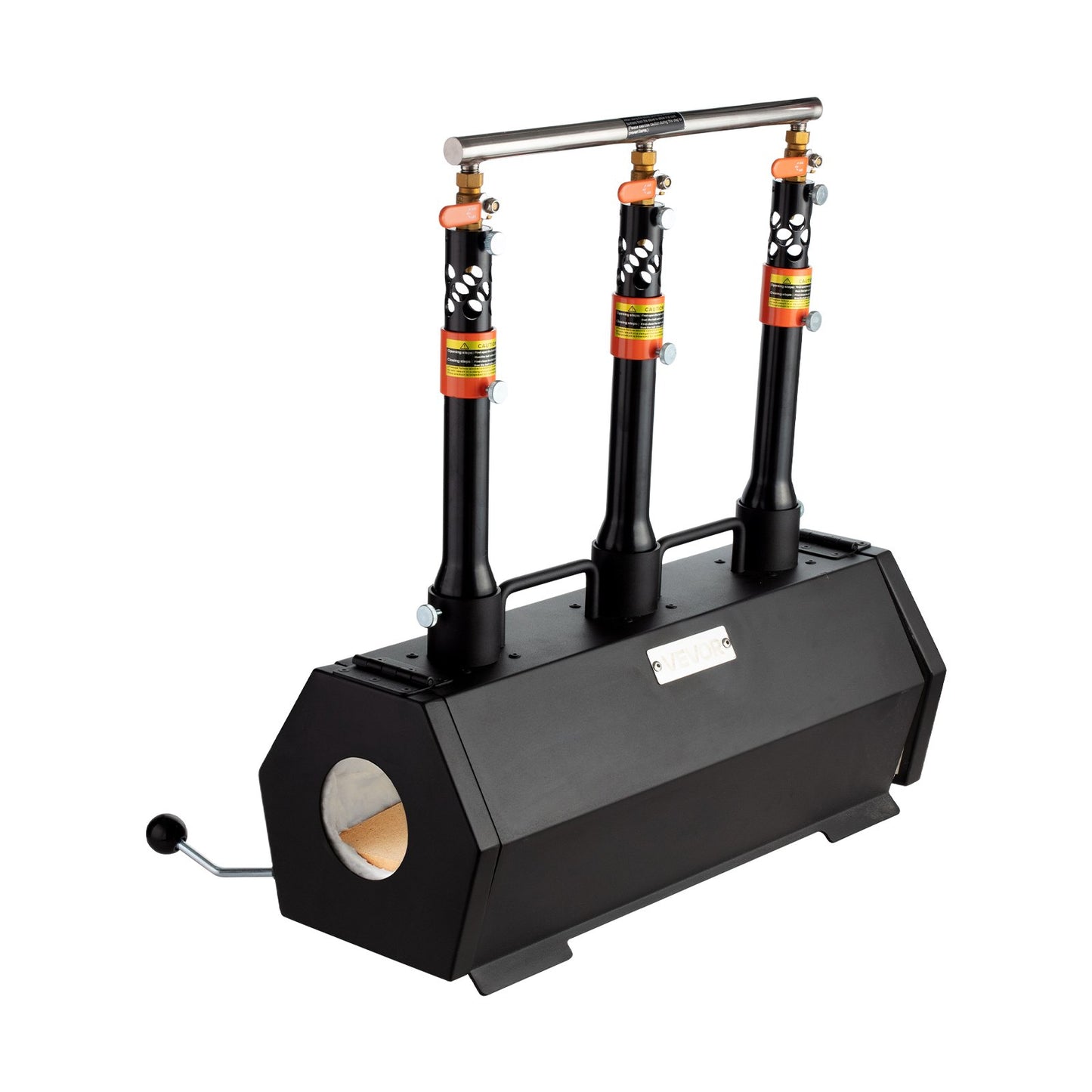 Portable Propane Forge, 3 Burners, 2600℉ Tool and Knife Making Blacksmithing Farrier Forge, Large Capacity Hexagon, Cold-Rolled Steel Gas Forging Tools and Equipment, Use for Metal Forging