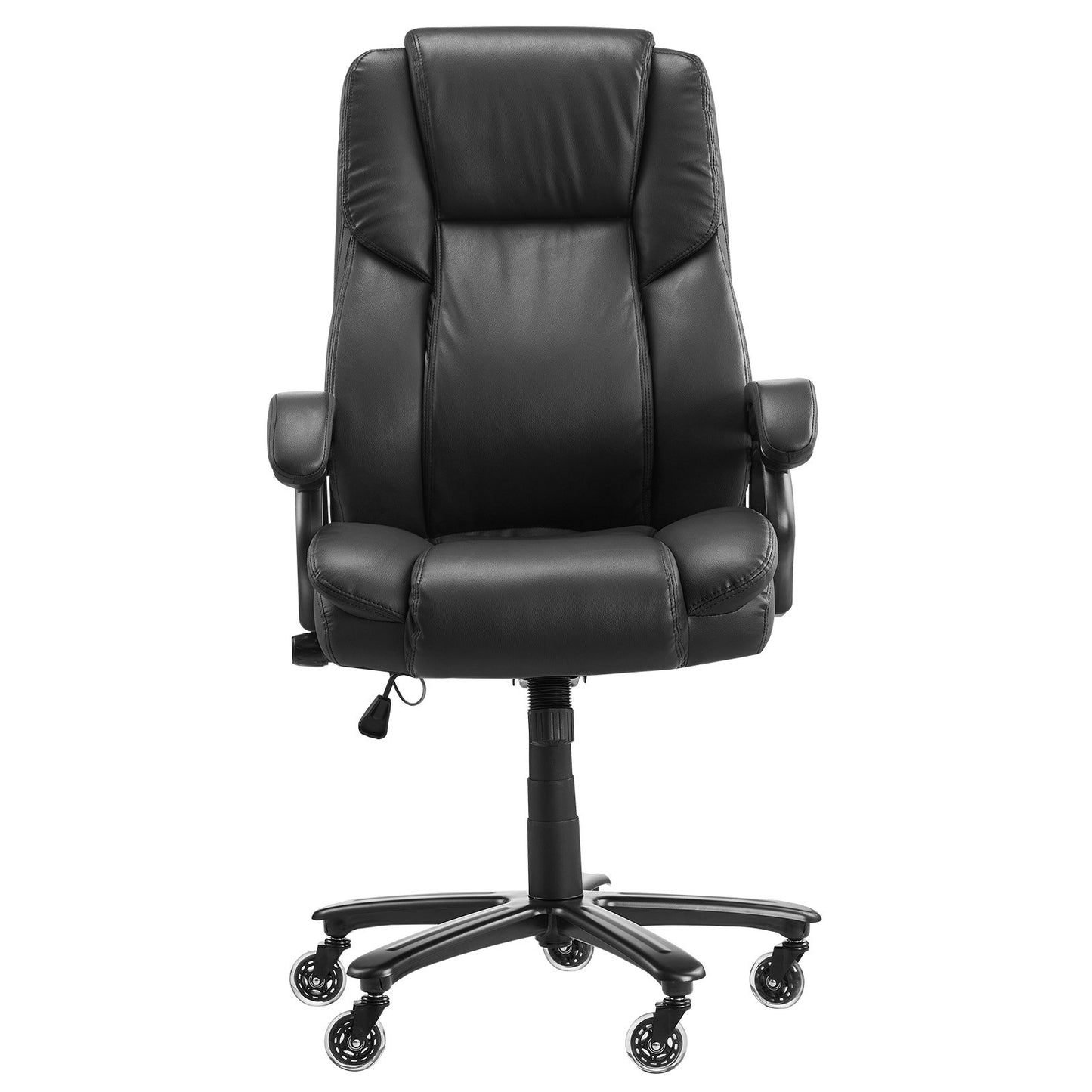 Executive Chair High Back Office Chair Knob-Control Lumbar Support Black