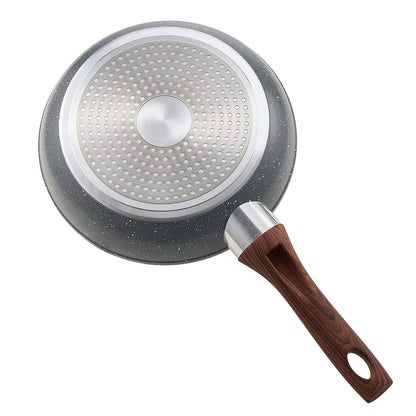 Frying Pan Skillet, Aluminum Egg Fry Pans, 3 Piece Set (9.5, 11, 12 in), Nonsitck Heavy-Duty Skillets with Heat-Resistant Handle, Chef's Kitchen Cookware, for Gas, Electric, Induction, Grey