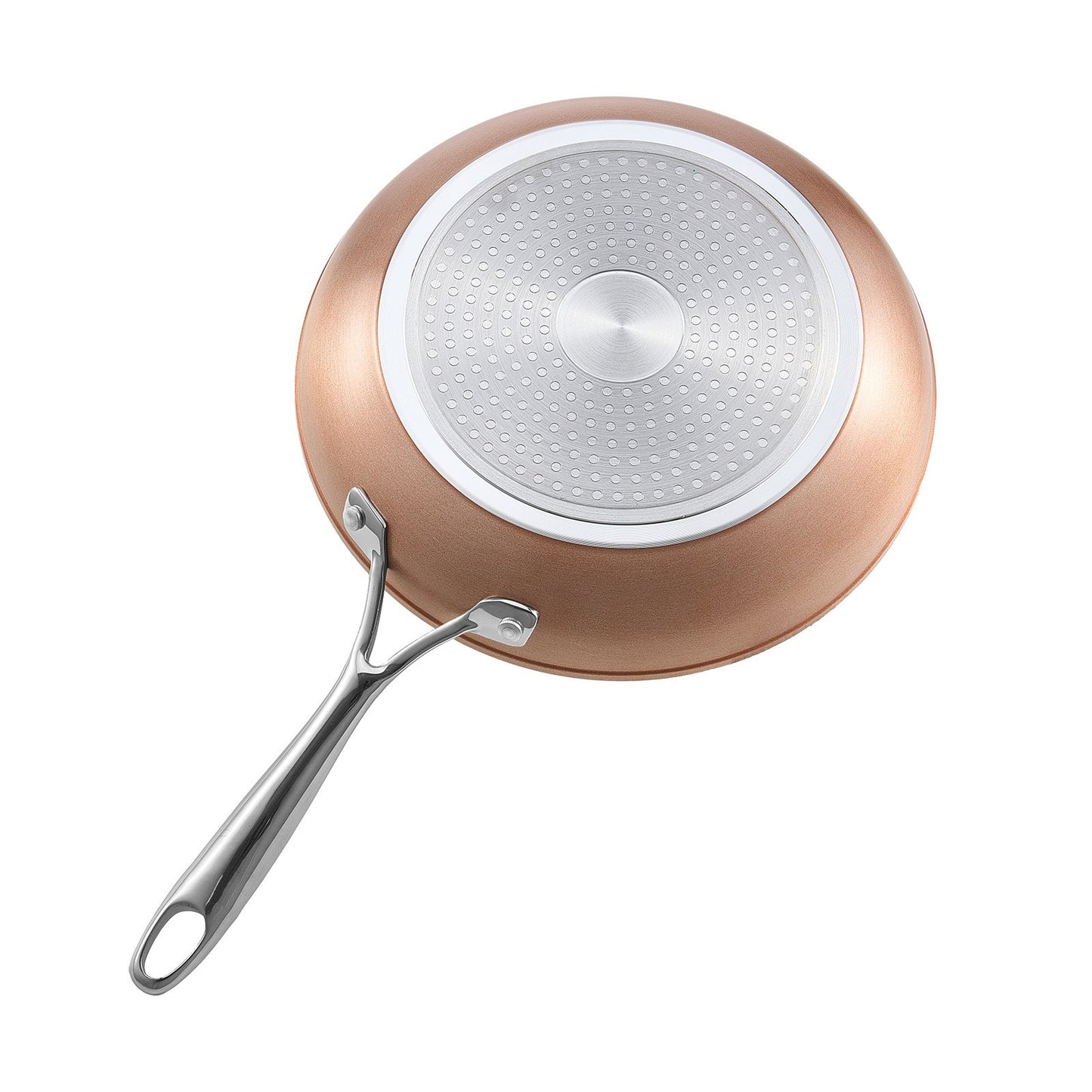 Frying Pan Skillet, Aluminum Egg Fry Pans, 3 Piece (8, 10, 12 in), Nonsitck Ceramic Heavy-Duty Skillets with Heat-Resistant Handle, Chef's Cookware, for Oven, Gas, Electric, Induction, Grey