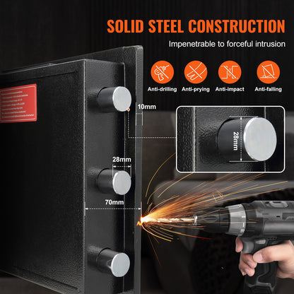 2.5 C Depository Safe Deposit Box with Drop Slot Password and Keys