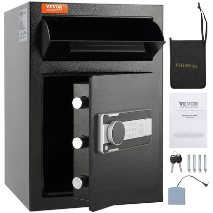 2.5 C Depository Safe Deposit Box with Drop Slot Password and Keys
