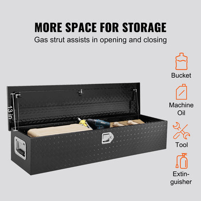 48"x15"x15" Hochleistungs-Werkzeugkasten aus Aluminium mit Profilprofil für die Ladefläche von Pick-ups